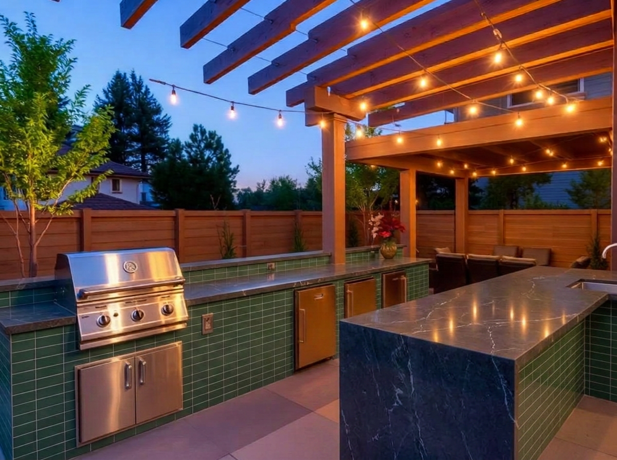 Modern outdoor kitchen
