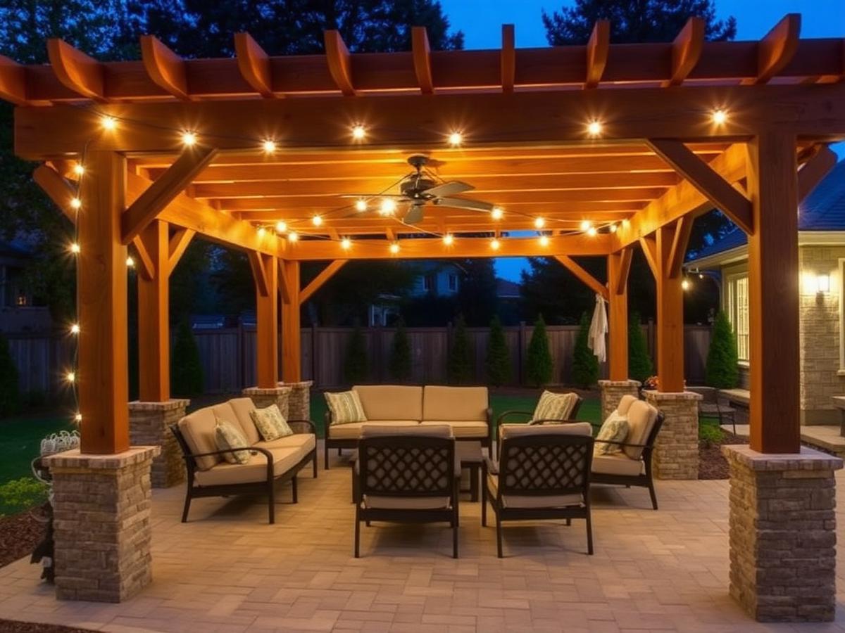 Evening pergola lounge